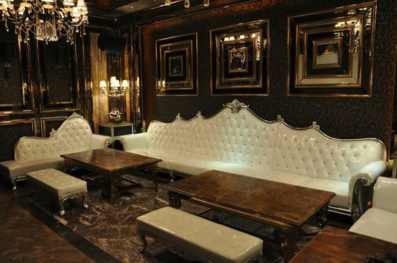 Sofá francés del estilo de la oficina de la sala de estar del hotel en forma de L de la esquina de Sofa Sectional KTV