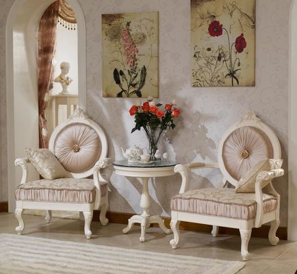 Butaca de lino del terciopelo del ocio de Champagne Modern Living Room Chair de la felpilla del ODM