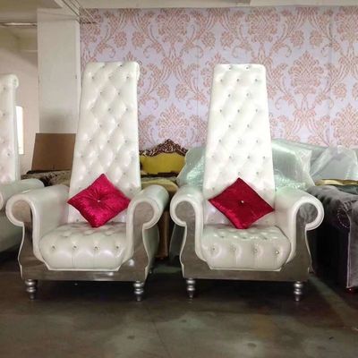 parte posterior Sofa Wedding Beauty Salon Furniture de rey Royal Throne Chair de los 80*75*182cm alta