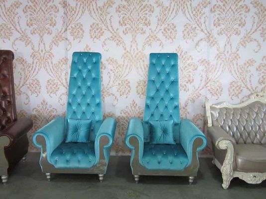 parte posterior Sofa Wedding Beauty Salon Furniture de rey Royal Throne Chair de los 80*75*182cm alta