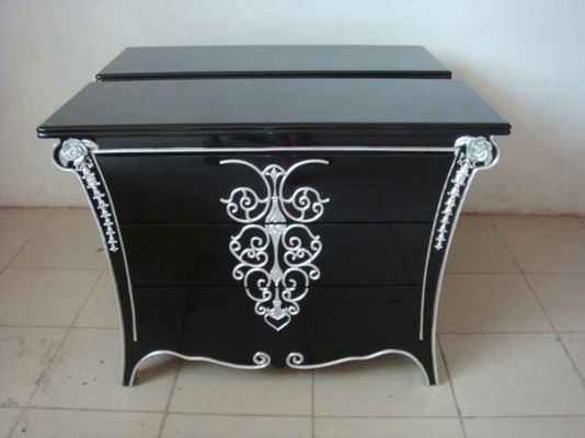 Gabinete de almacenamiento retro pintado hogar rústico de los gabinetes del aparador de madera del cajón