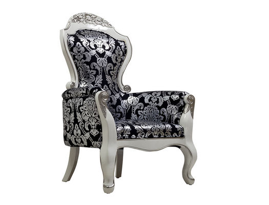 Rey Throne Chair 75kg de Sofa Chair Vintage Antique Silver del pasillo del hotel de la fibra de vidrio de la tela