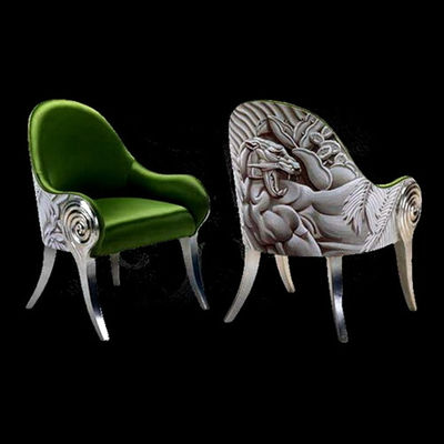 Hall Commercial Antique Hotel Furniture que talla la silla barroca italiana los 73*70*108cm