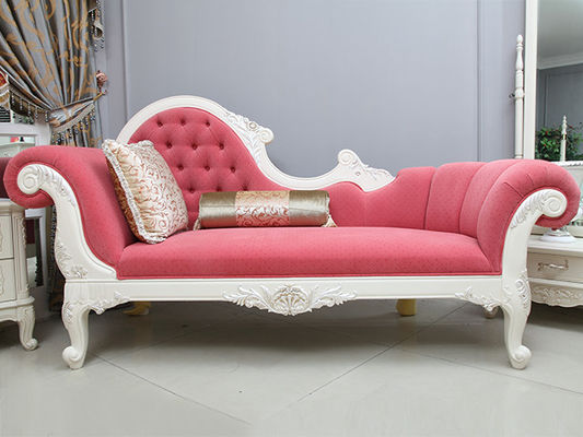 XY B015 Classic Chaise Lounge Pink Velvet