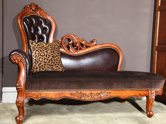 XY B015 Classic Chaise Lounge Pink Velvet