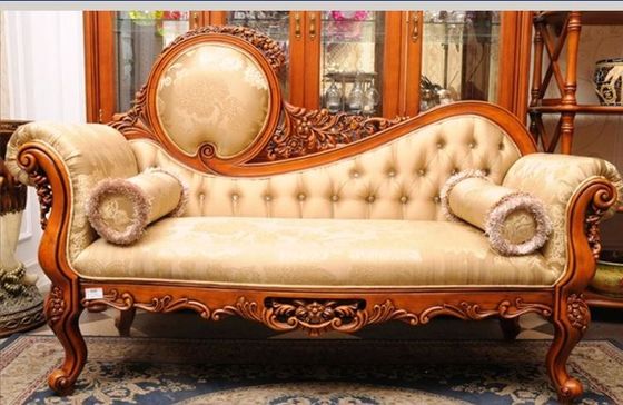 XY B015 Classic Chaise Lounge Pink Velvet