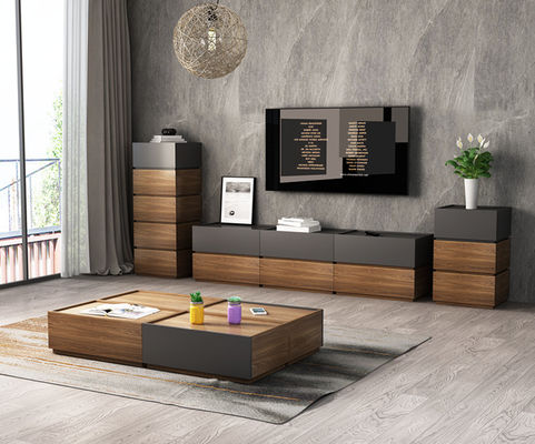 Grey Wood Storage Cabinets Chest de los muebles de madera de la melamina de la sala de estar del cajón