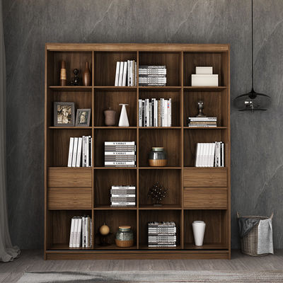 Estante para libros de madera sólido con la puerta de cristal