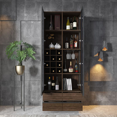 Muebles de lujo caseros de la esquina de la sala de estar del gabinete de exhibición del vino de la barra del MDF de la melamina