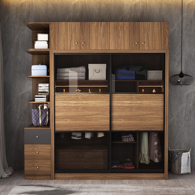 Guardarropa de madera de la ropa de la puerta deslizante