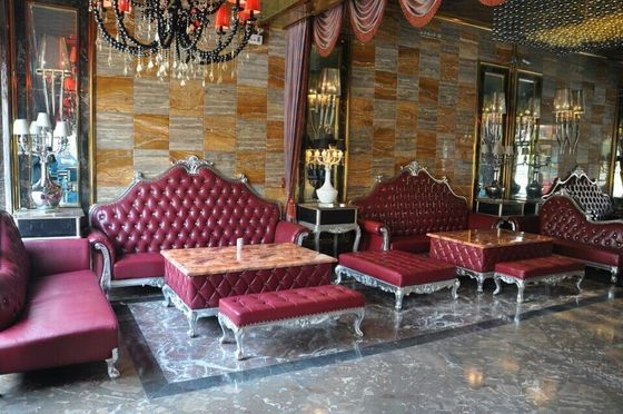 Sofá francés del estilo de la oficina de la sala de estar del hotel en forma de L de la esquina de Sofa Sectional KTV