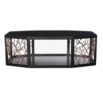 Mesa de centro moderna de acero inoxidable de la rejilla