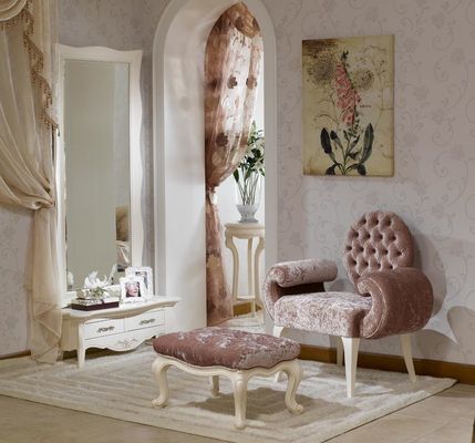 Butaca de lino del terciopelo del ocio de Champagne Modern Living Room Chair de la felpilla del ODM
