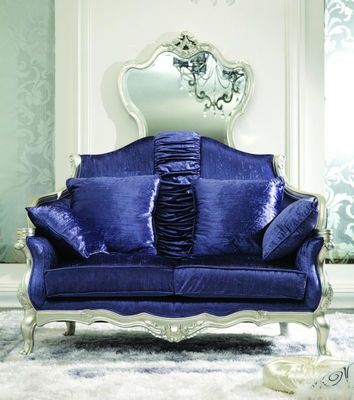 Cad 3D muebles de lujo 3 2 azules modernos de la sala de estar de 3 pedazos 1 terciopelo Sofa Sets de Seater