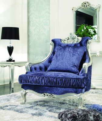 Cad 3D muebles de lujo 3 2 azules modernos de la sala de estar de 3 pedazos 1 terciopelo Sofa Sets de Seater