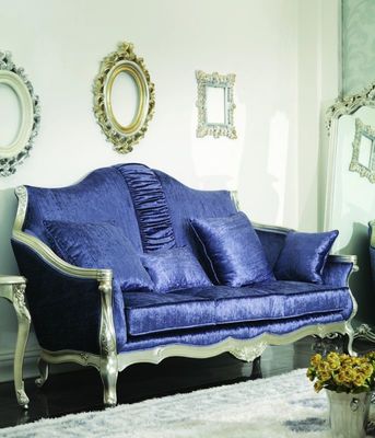 Cad 3D muebles de lujo 3 2 azules modernos de la sala de estar de 3 pedazos 1 terciopelo Sofa Sets de Seater