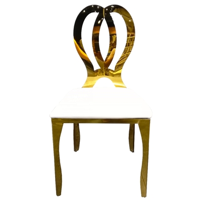 Silla de acero inoxidable de la mariposa del oro para el lugar de la boda